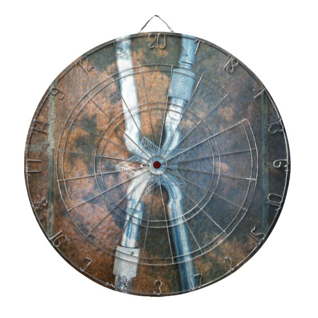 Linked Carabiners Art Print Dartboard (Front)