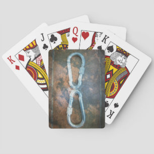 Linked Carabiners Art Print Playing Cards