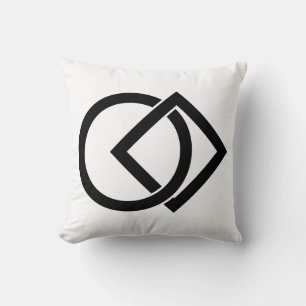 Linked circle and square cushion