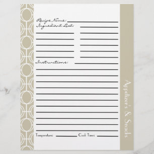 Linked Eternity Rings Recipe Inserts - Latte