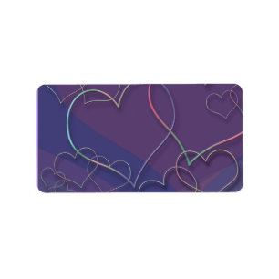 Linked Hearts Address Label