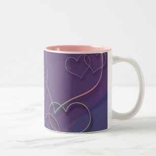 Linked Hearts by Fran Hogan ceramic mug