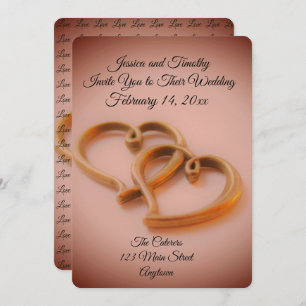 Linked Hearts Wedding Invitation
