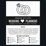 Linked Wedding Rings Design, Wedding Event Planner Flyer<br><div class="desc">Linked Wedding Rings Design,  Wedding Event Planner Advertising Flyer by The Business Card Store.</div>