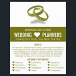 Linked Wedding Rings, Wedding Event Planner Advert Flyer<br><div class="desc">Linked Wedding Rings,  Wedding Event Planner Advertising Flyer by The Business Card Store.</div>