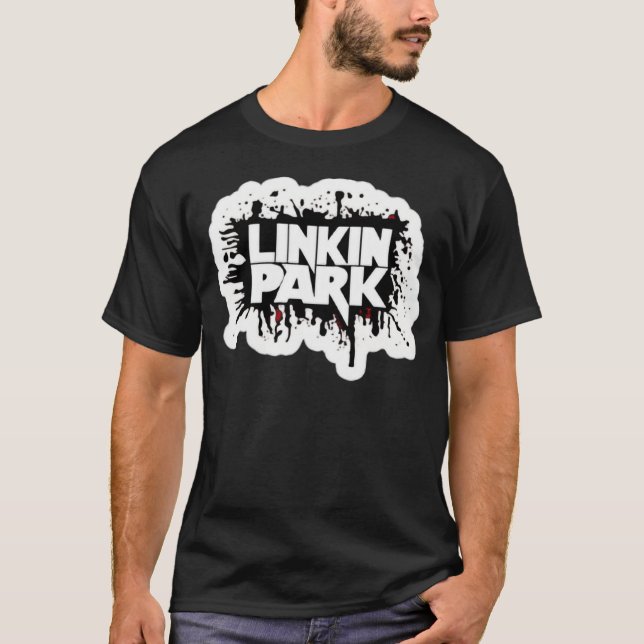 Linkin Park Band Name | Classic Rock Typography De T-Shirt (Front)