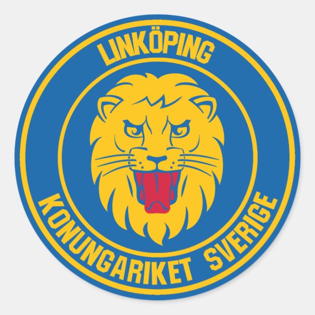 Linköping Round Emblem Classic Round Sticker (Front)
