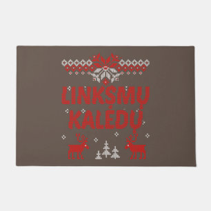 Linksmu Kaledu Lithuanian Merry Christmas Gift Doormat