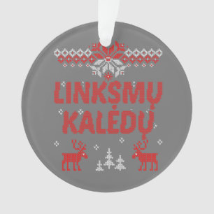 Linksmu Kaledu Lithuanian Merry Christmas Gift Ornament