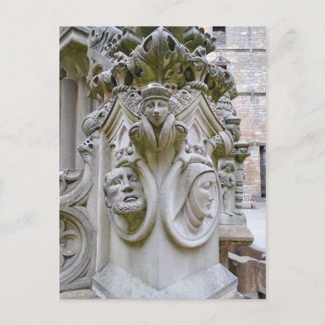 'Linlithgow Palace Fountain- Detail' Postcard (Front)