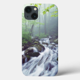 Linn Cove Creek cascading through foggy iPhone 13 Case