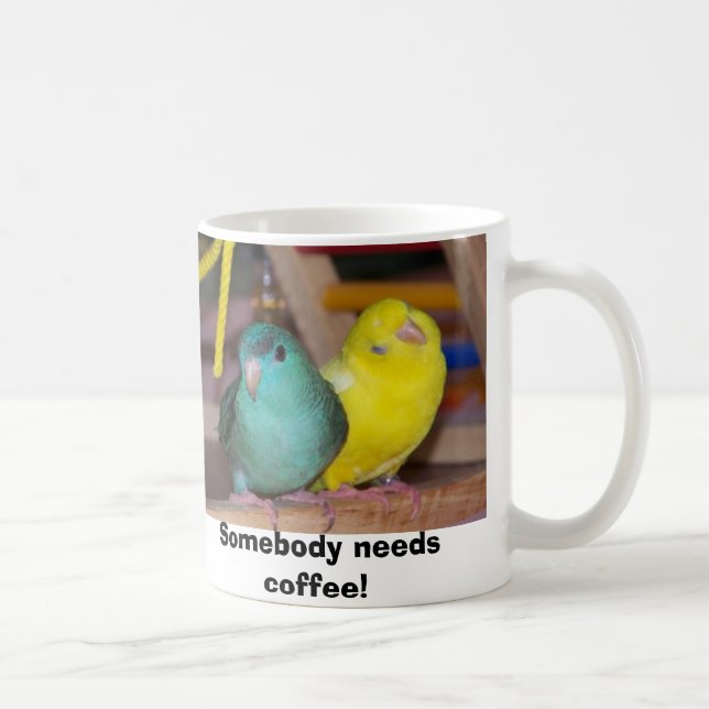 Linnies Wake Up, Somebody needs coffee! Coffee Mug (Right)