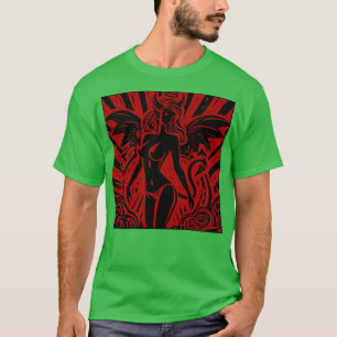 Lino Cut Devil Girl 2 T-Shirt