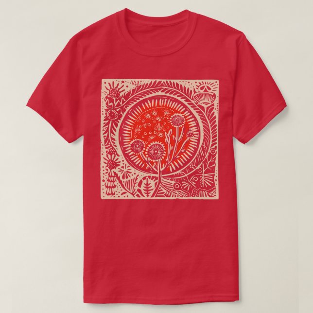 Lino Cut Flowers 2 T-Shirt (Design Front)