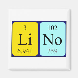 Lino periodic table name magnet