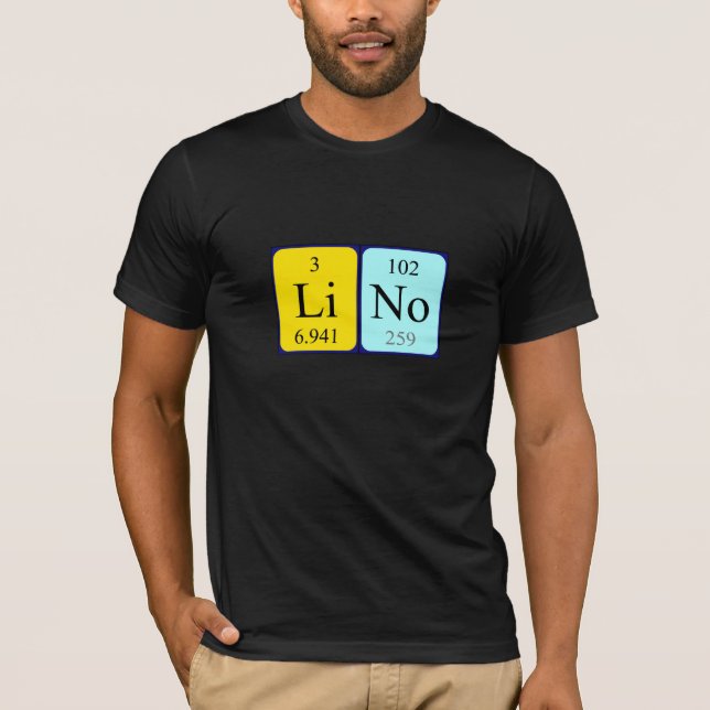 Lino periodic table name shirt (Front)