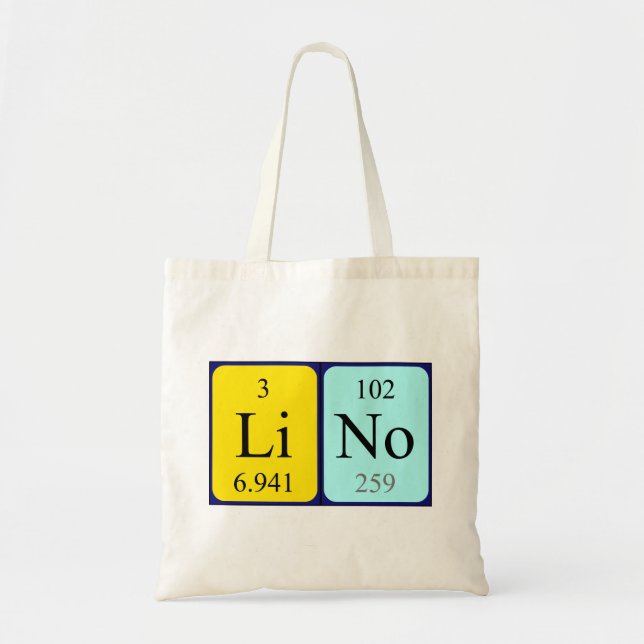 Lino periodic table name tote bag (Front)