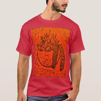 lino printed succulent 4 T-Shirt