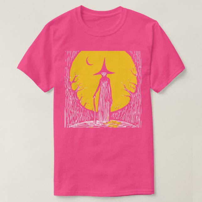 Linocut Witch 3 T-Shirt (Design Front)