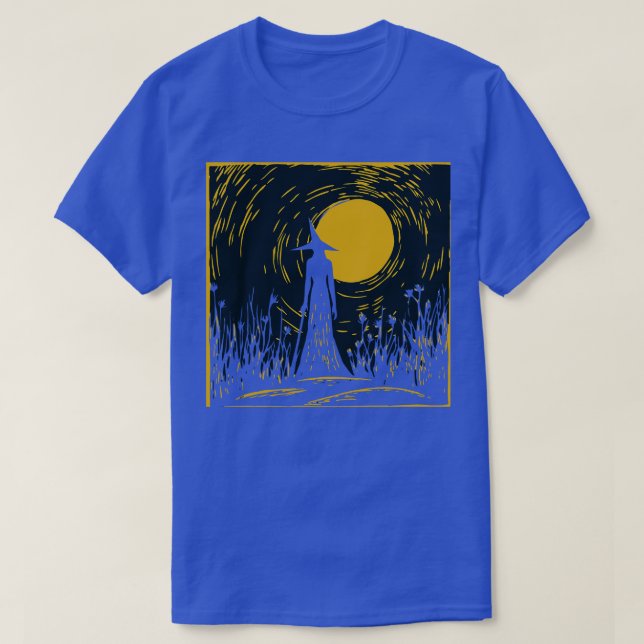 Linocut Witch 4 T-Shirt (Design Front)