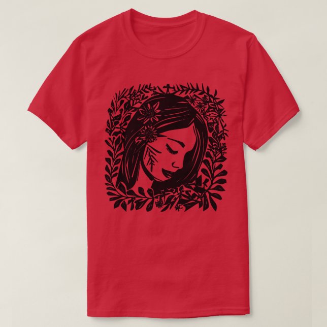 Linocut Woman 2 T-Shirt (Design Front)