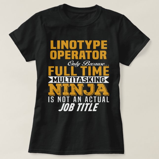 Linotype Operator T-Shirt (Design Front)