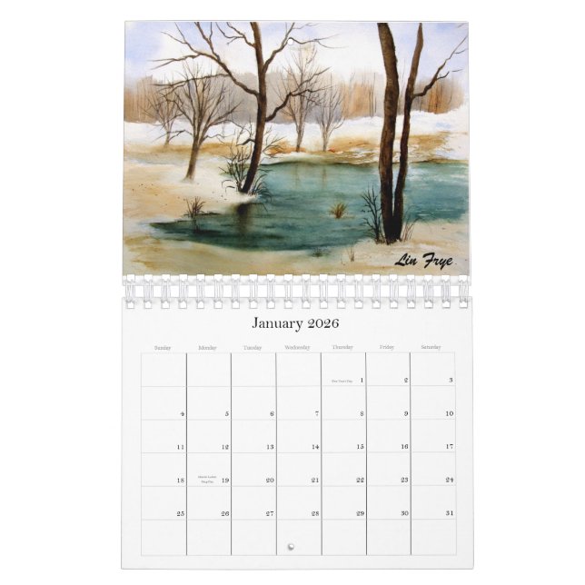 Lin's Watercolors2013 Calendar (Jan 2026)