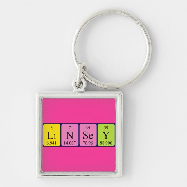 Linsey periodic table name keyring (Front)