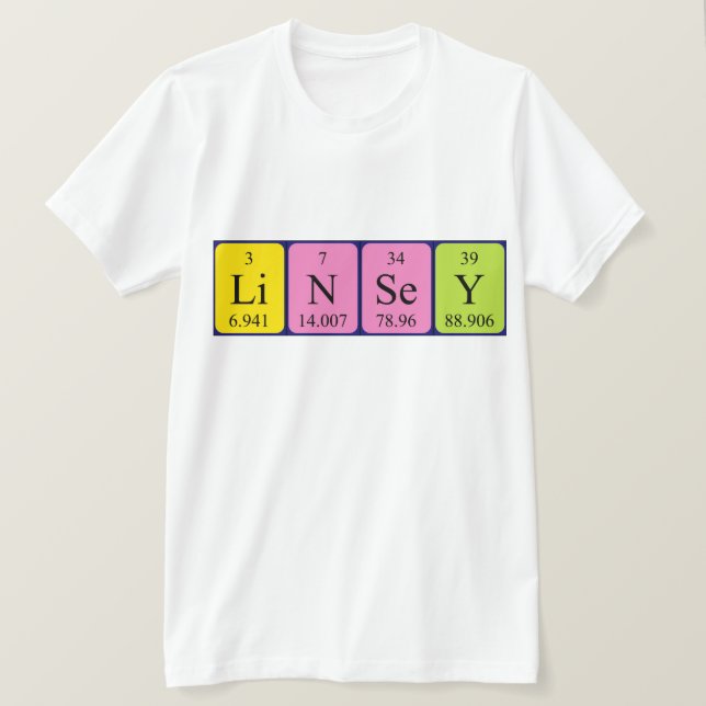 Linsey periodic table name shirt (Design Front)