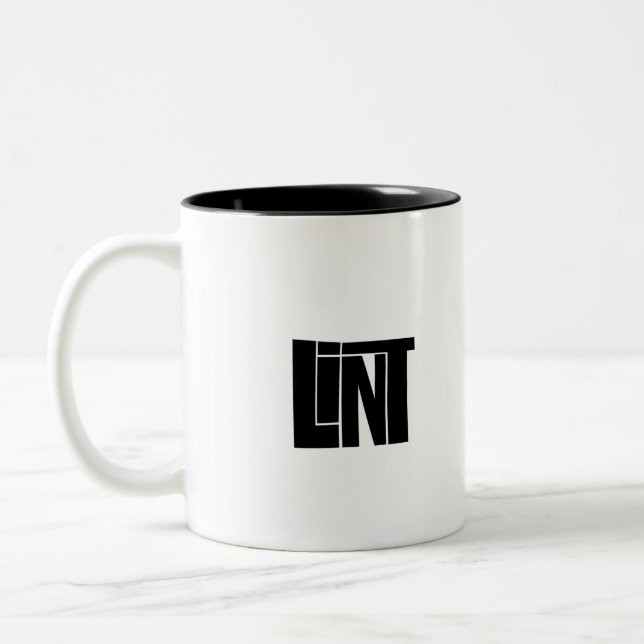 Lint Logo Apparel Two-Tone Coffee Mug (Left)