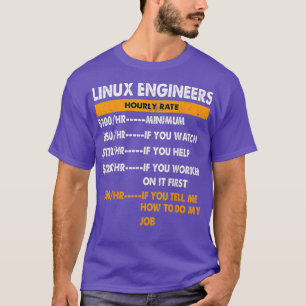 Linu Engineers Hourly Rate  Linu Humour Gift T-Shirt
