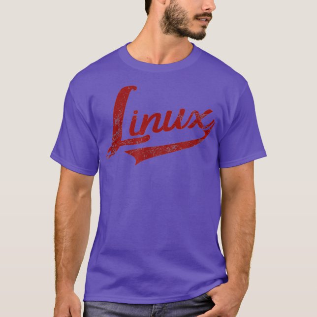 Linu IT Systems Engineer Nerd Geek Retro T-Shirt (Front)