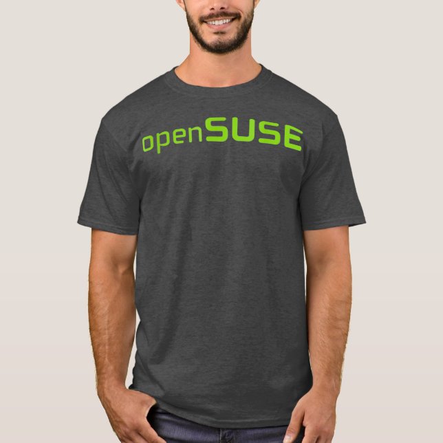 Linu openSUSE lover  tagline Open Source Os tee (Front)