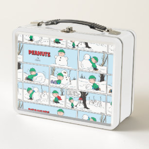 Linus Builds A Snowman Metal Lunch Box