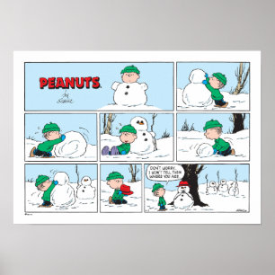 Linus Builds A Snowman Poster