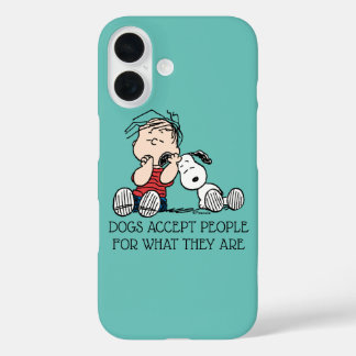 Linus Comforted With Snoopy's Ear iPhone 16 Case