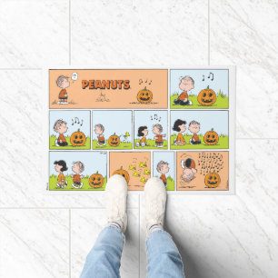 Linus & Lucy   Singing Jack-O-Lantern Doormat