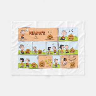 Linus & Lucy Singing Jack-O-Lantern Fleece Blanket
