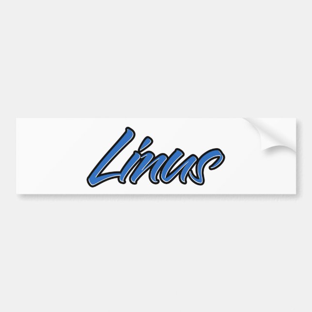 Linus Name blue Aufkleber Sticker Autoaufkleber (Front)