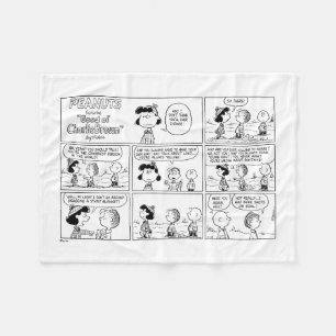Linus Tells Lucy She's Crabby Fleece Blanket