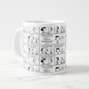 Linus Tells Lucy She's Crabby Large Coffee Mug