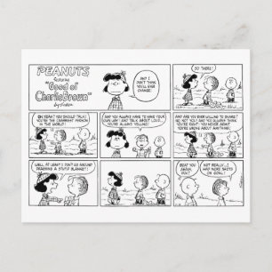 Linus Tells Lucy She's Crabby Postcard