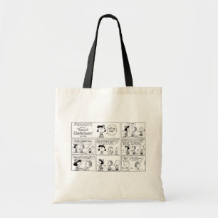 Linus Tells Lucy She's Crabby Tote Bag