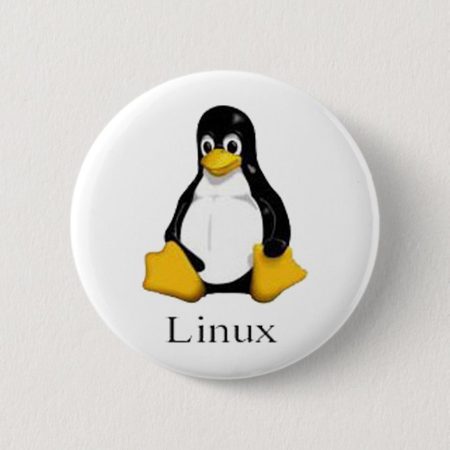 linux 6 cm round badge (Front)