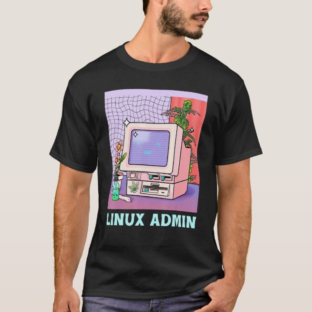 Linux Admin Linux Penguin  Linux Information Skill T-Shirt (Front)