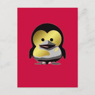 Linux Baby Tux d'Or Postcard