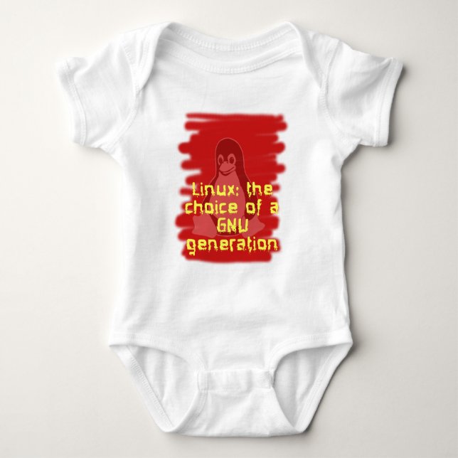 Linux: Choice of a GNU Generation Baby Bodysuit (Front)