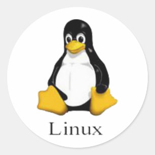 linux classic round sticker