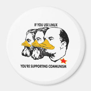 LINUX COMMUNISTS MARX ENGELS LENIN MAGNET