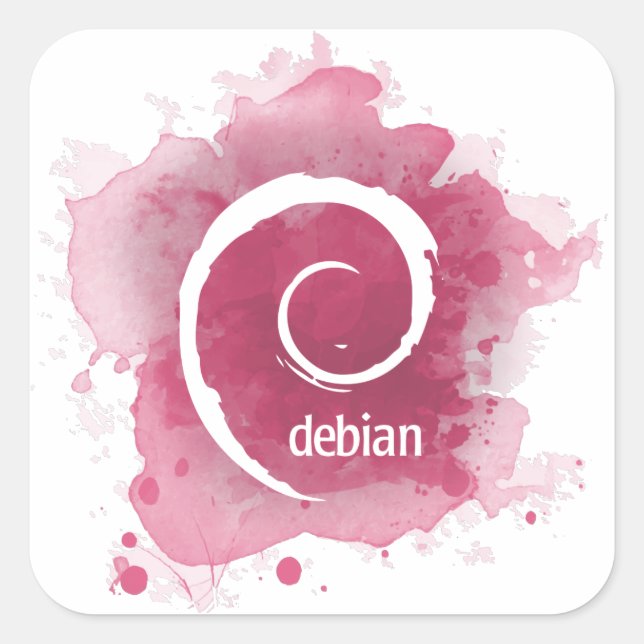 Linux Debian Square Sticker (Front)